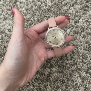 3/$15 Pink watch with crystal halo